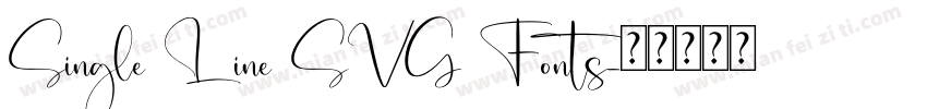 Single Line SVG Fonts字体转换